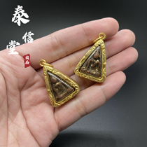 Thai amulet Queen Nam Phaya original temple gilt shell does not fade