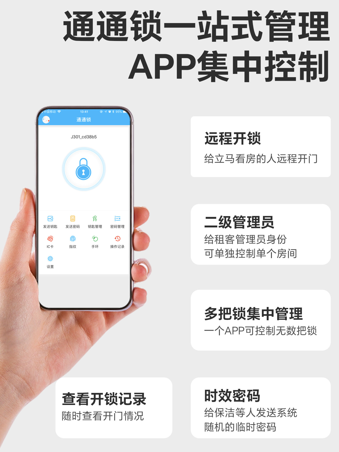 Tongtong Lock Smart Fingerprint Lock Wooden Door Lock Entry Door Electronic Password Lock Home Door Lock Guesthouse Rental Apartment Lock