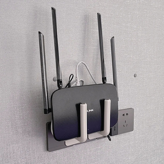 Router placement rack set-top box support rack wall mount wall-mounted wall-mounted punch-free light cat wifi storage rack