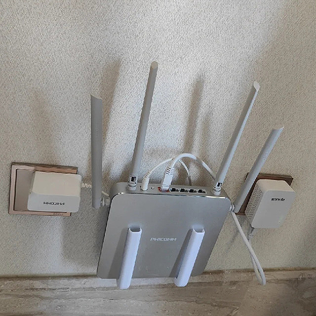 Router placement rack set-top box support rack wall mount wall-mounted wall-mounted punch-free light cat wifi storage rack