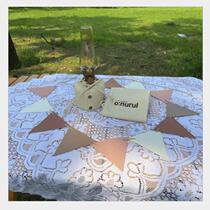 Spot leather four-color flag outdoor party atmosphere hanging decoration camping picnic party pennant