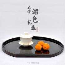 Ping An GREAT LACQUER SLIP TRAY REFRESHMENTS FRUIT TEA TRAY ROUND FUZHOU TRADITIONAL HAND LACQUERED WARE DAY STYLE
