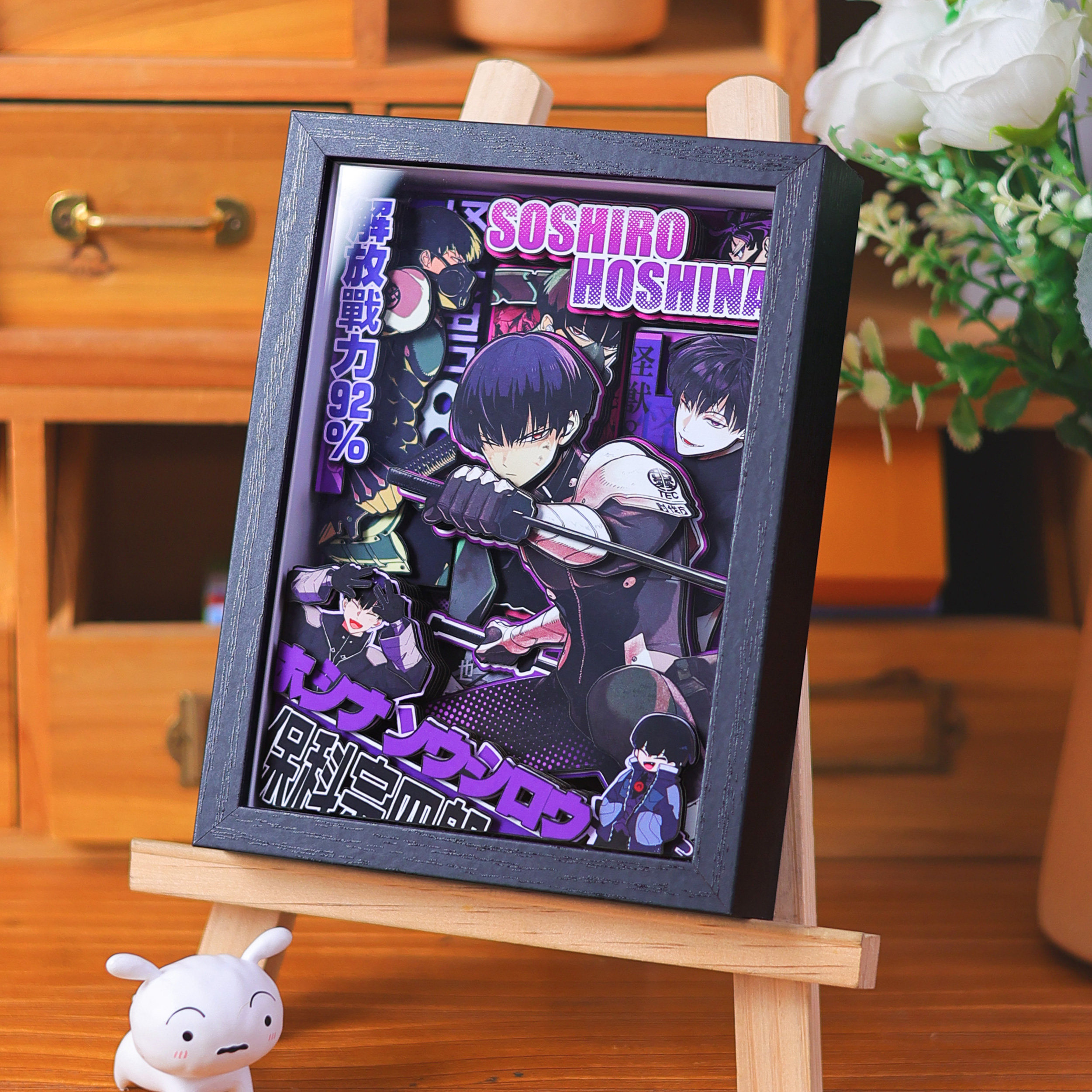 Monster No. 8 Bao Kezongsiro 3D Stereo Painting Anime Peripheral Decoration Hanging Painting Birthday Gift Cartoon Display Stand