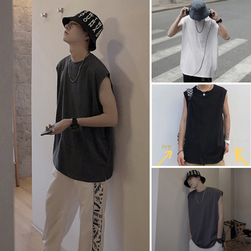 les bundles chest handsome t long version bandaged cotton loose shapewear women sports bunches chest underwear sleeveless vest wide shoulders hacked sleeves