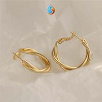 Retro earrings female Port Wind Circle big ring trend ear jewelry beautiful foreign style girl trendy simple accessories New