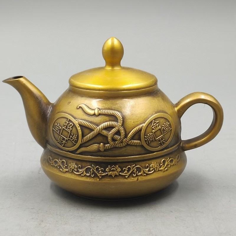 Antique miscellaneous copper pot / pot to Bao Jingyu Tea kettle Copper / decoration