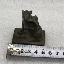 Ancient Play Bronze Ware Collection Mouse Seal Zodiac Zodiac Cumin Bronze Octopus Hand Grip Pieces Bronze Seal