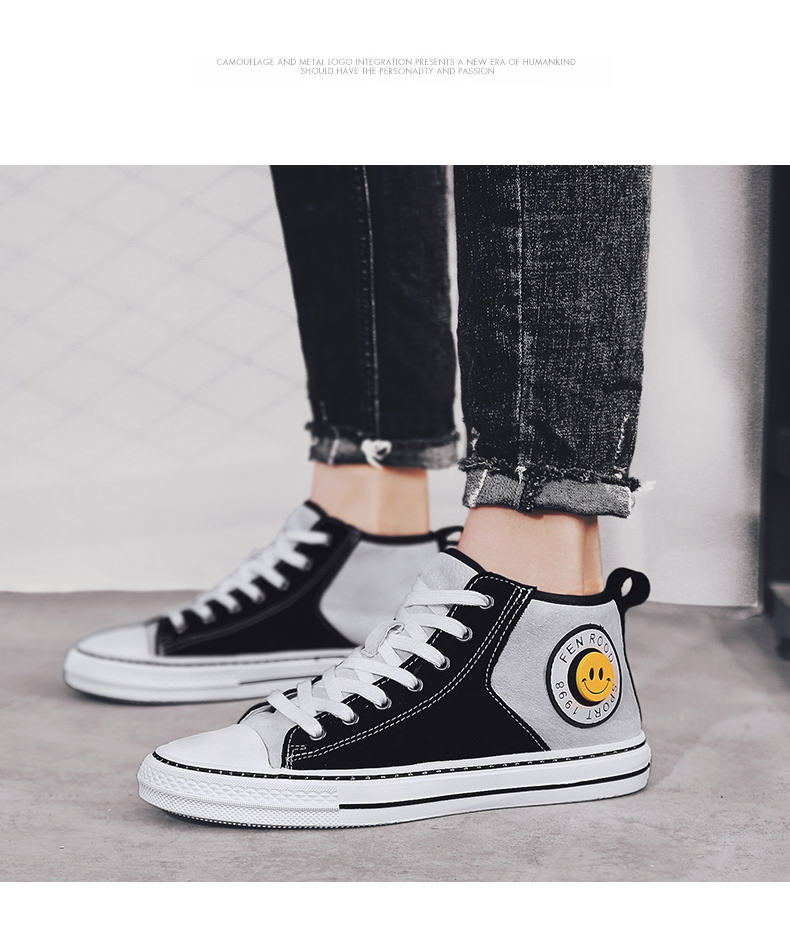 2019 giày da nam mới giày cao gót mặt cười giày thể thao nam giày tăng giày nam giày thủy triều - Giay cao shop giày nam hàng hiệu