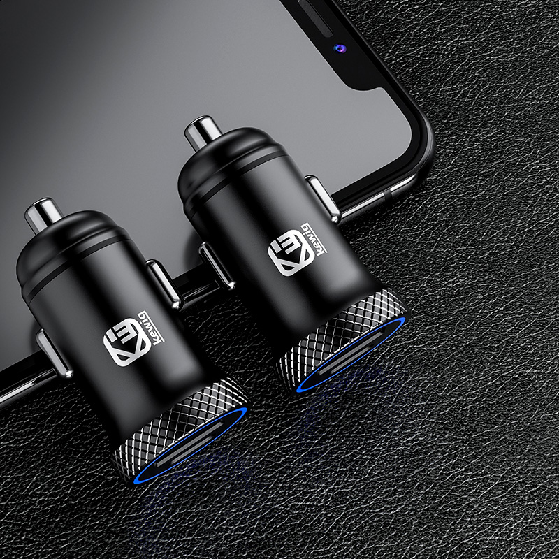 Car charger seat double usb one tow two car cigarette lighter turn plug smart mobile phone car charging fast charging mini
