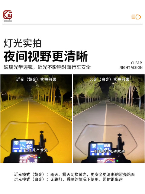 Kaiweige K11 electric motorcycle spotlight modified external super bright battery car headlight strong LED lens spotlight
