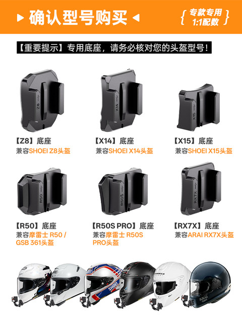 Kaiweige Is Suitable for Shoei Motorcycle Helmet Chin Mount Camera Holder Base Arai/Morixi Helmet Chin Sports Camera Mount Motorcycle Shooting Accessories