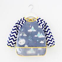 Baby eating hood childrens apron child protective clothing kindergarten reverse dressing waterproof spring and summer thin section