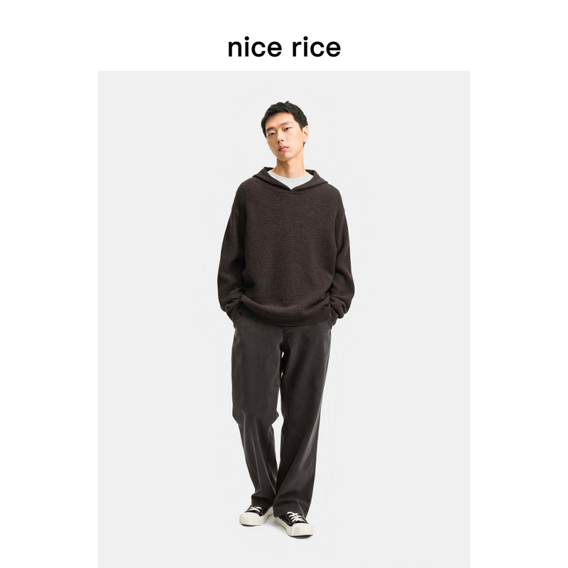 Nice Rice Good Food 26 Autumn New Product All-Cotton Diagonal Pocket Straight-Leg Twill Work Pants for Men Niq11137