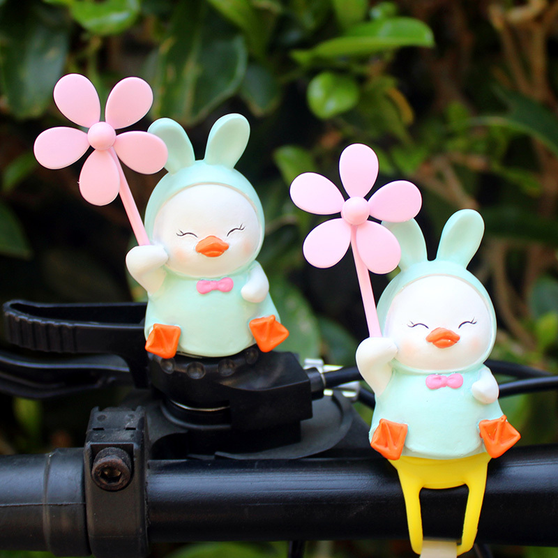 Raincoat with Cute Little Duck, Windmill, Bamboo Dragonfly, Electric Bicycle, Car, Electric Motorcycle Decoration, Gift for Best Friend