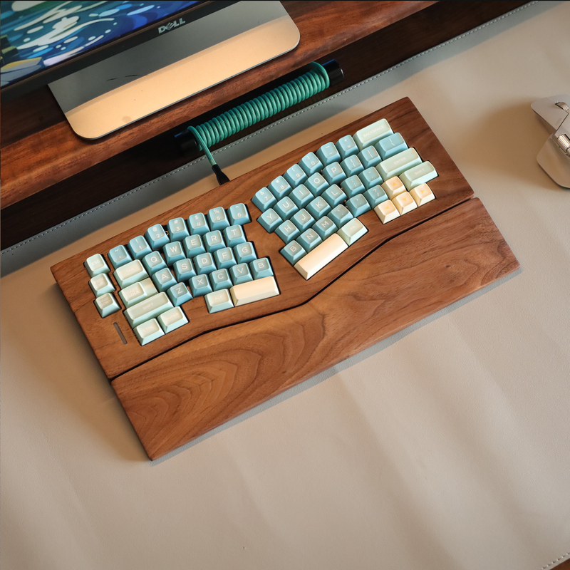 Walnut Owlab Spring Alice Special-Shaped Mechanical Keyboard Kit Gx67 Max Customized Keyboard