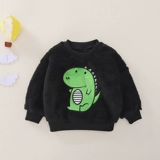 Флисовая толстовка для мальчиков, детское базовое приятное телу термобелье, демисезонный пуховик для раннего возраста, лонгслив, увеличенная толщина, в западном стиле