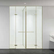 T-shaped bathroom dry and wet separation shower partition barrier-free sunken frameless narrow shower room