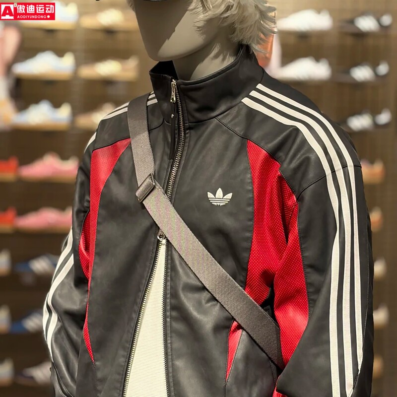 Adidas Trefoil Men's 2026 Autumn New Patchwork Street Style Sports Stand Collar Jacket Kx0813 Adidas Trefoil Men's 2026 Autumn New Patchwork Street Style Sports Stand Collar Jacket Kx0813