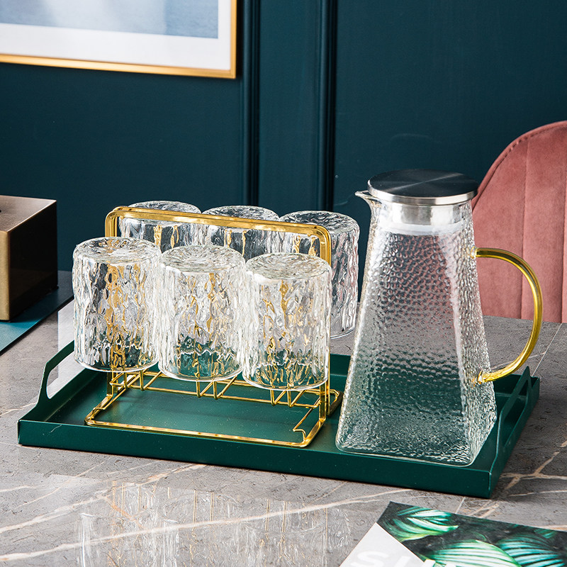 Cold kettle glass kettle household set high temperature resistant explosion-proof boiling cup large capacity cold teapot Nordic luxury