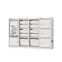 English And Children Toy Containing Cabinet Shelve Baby Finishing Cabinet Baby Classification Theorizer Large Capacity Storage Compartment