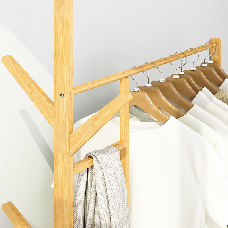 Hanger Ground Floor Bedroom Solid Wood Domestic Simple Hung Hanger Small Rack Containing Clothing Cap Rack Son Solid Net Red