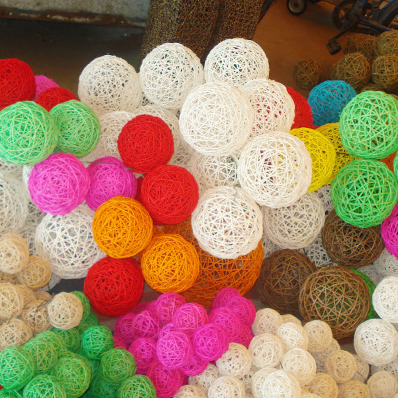 Colourful Rattan environment Creative Kindergarten Decorative Materials Mall shop window Corridor decoration hanging decoration aerial hanging decoration