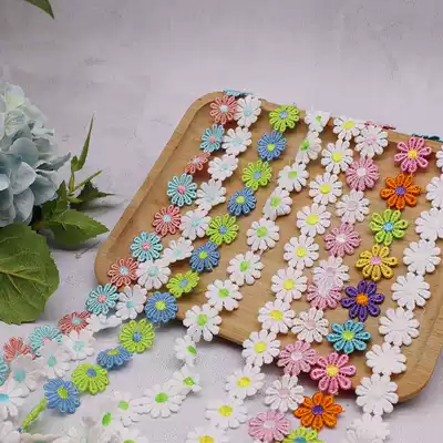 2 5cm color daisies embroidery water flowers diy handmade decorative materials garment accessories milk silk lace