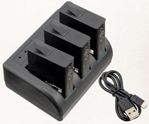 Apply gopro5 6 7 8 battery charger can charge three batteries at the same time with USB charging wire