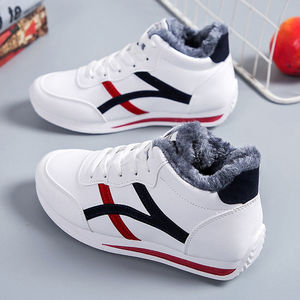 女士高帮板鞋软底棉鞋学生加绒小白鞋女鞋