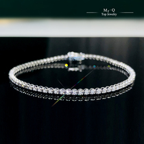 18K Gold 1 Carat D1 CT Real Diamond Bracelet K White Row Diamond Bracelet Everyday All-Match Womens Certificate