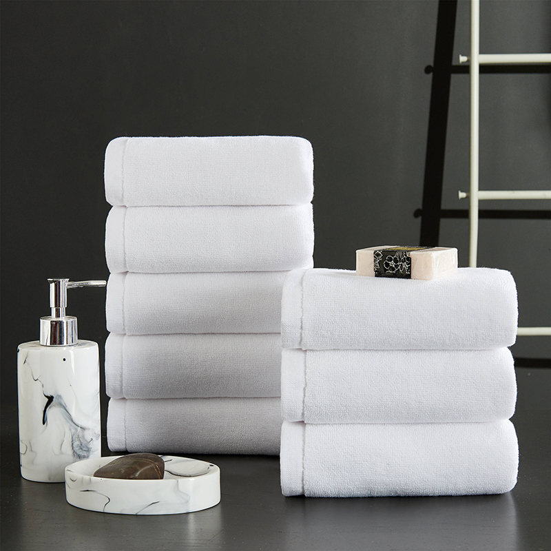 Value Pack of Ten White Pure Cotton Towels, Extra Large and Thick, All-Cotton Face Towels for Beauty Salons, Absorbent for Hotels and Guesthouses