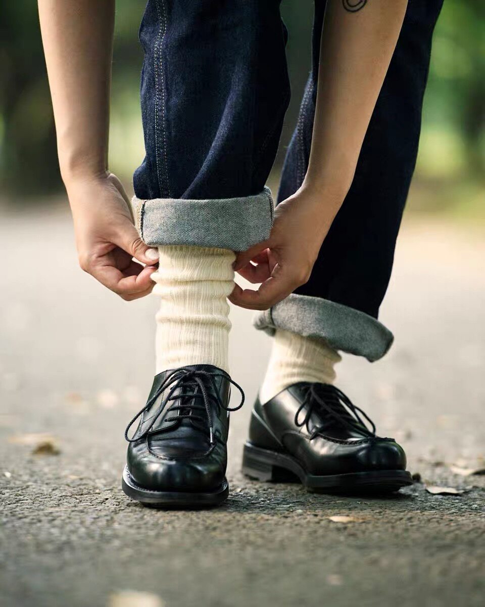 COSMO native cotton thick wire high cylinder antique machine manufacturing American crude rugged stockings Daily popeie windrototo