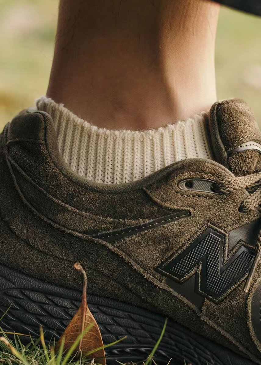 Ekvilibro Double Needle Thick Wire Socks Spring Summer Thin Section Retro Pure Cotton Boneless Head Movement Suction Sweat Short Barrel Invisible Socks