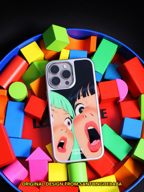 Anime Faces Mint Green Hair Hard iPhone Case