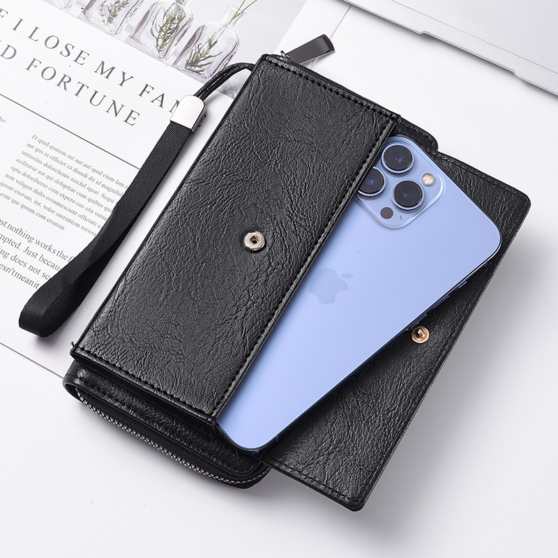New Men's Zipper Wallet with Multiple Card Slots, Casual Business Long Wallet, Large Capacity Clutch Bag, Mobile Phone Coin Purse New Men's Zipper Wallet with Multiple Card Slots, Casual Business Long Wallet, Large Capacity Clutch Bag, Mobile Phone Coin Purse