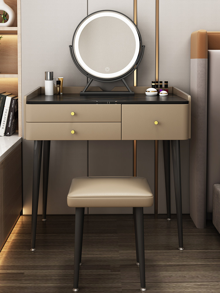 Light luxury minimalist dressing table table bedroom Nordic small apartment side cabinet integrated makeup table net red ins wind dressing table
