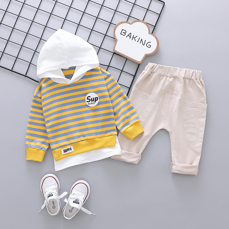 Children's clothing boy spring suit children's autumn stripes 2 baby children's foreign pie children's handsome 1-3 years old children's clothing