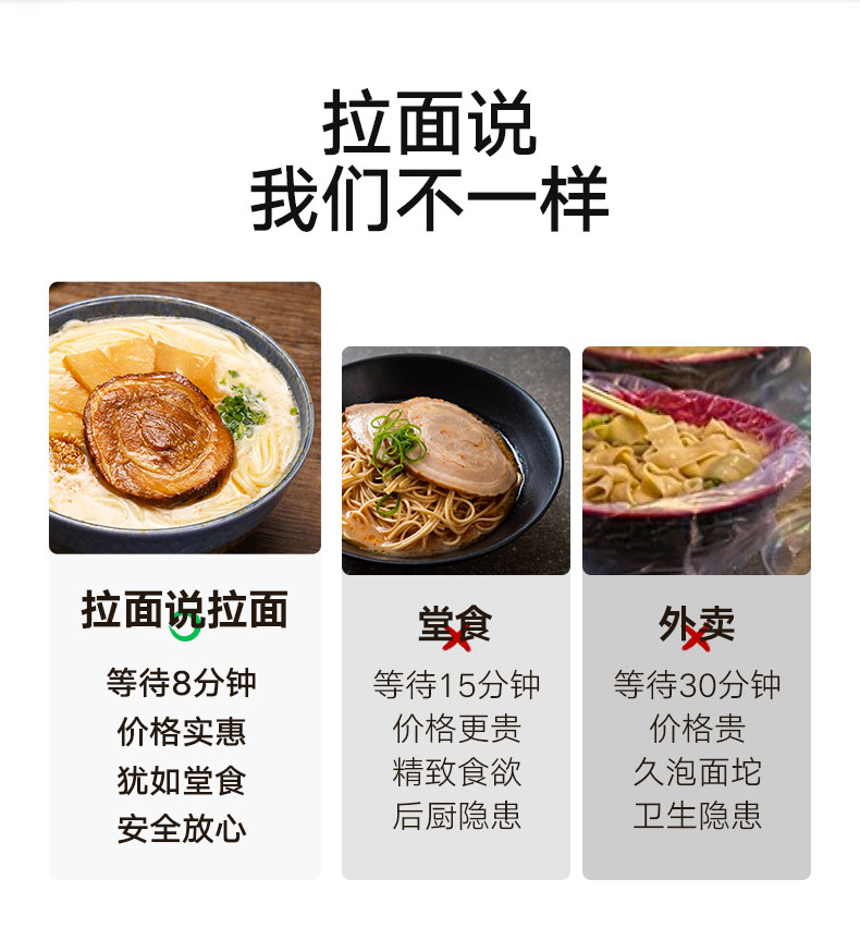 【拍10件94元】拉面说招牌豚骨叉烧面141g
