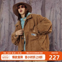 FYP Zhang Yunlei star same Tide brand tooling bf wind retro corduroy coach jacket mens couple jacket