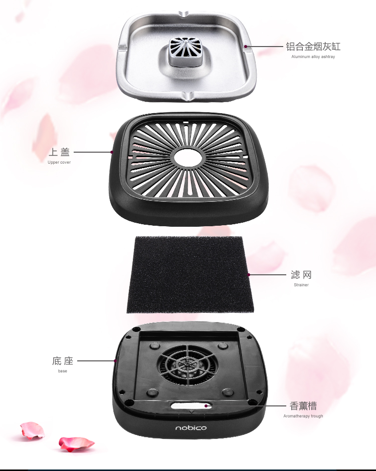 诺比克 除烟味电烟灰缸 空气净化器 图11
