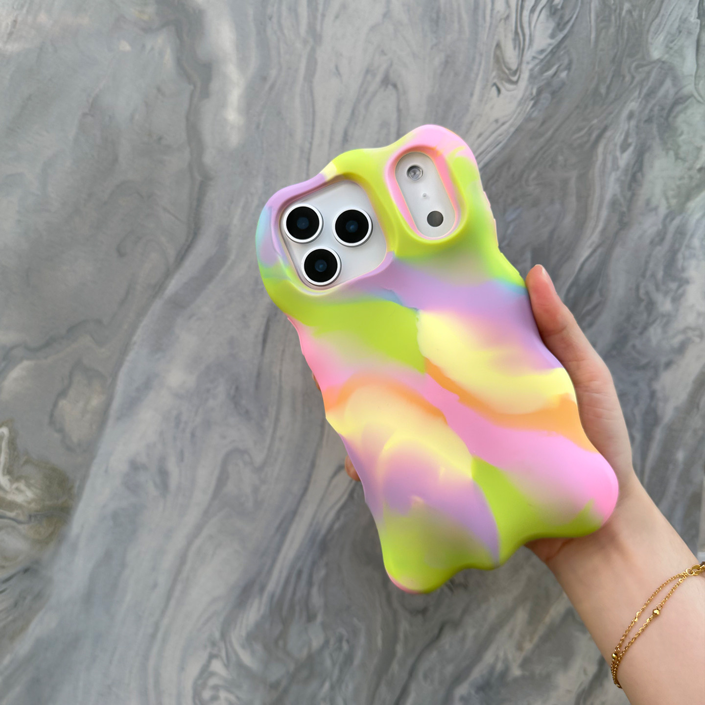 Pastel Tie-Dye Flowing iPhone Case