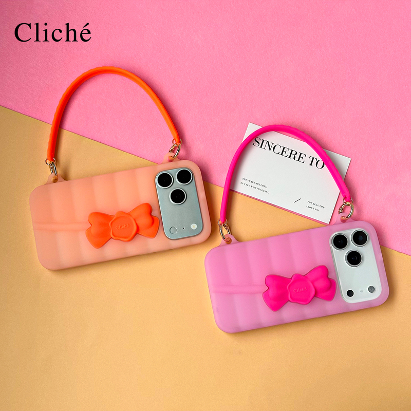 Cliche Mobile Phone Case Iphone17Pm Suitable for Apple Jelly Color Beautiful Girl Silicone Hand-Held Mobile Phone Case ins Style Pure Soft Silicone Mobile Phone Case Protective Cover