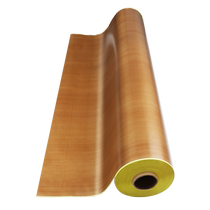 Teflon adhesive tape high temperature resistant cloth self-adhesive Teflon adhesive tape heat insulation rubber-coated anti-mold cloth heat resistant 300 ° abrasion resistant baking barrel sealing machine Tehibiscus adhesive tape 5 m 10 m 20 m