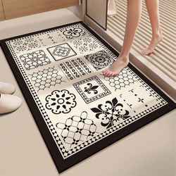 Bathroom Floor Mat, Non-Slip Diatomaceous Earth Absorbent Mat for Bathroom Entrance, Foot Mat for Toilet, Special Carpet for Bathroom and Washroom