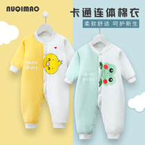  Newborn baby padded clothes Autumn and winter clothing one-piece long-sleeved warm net red baby cotton romper climbing clothes pajamas
