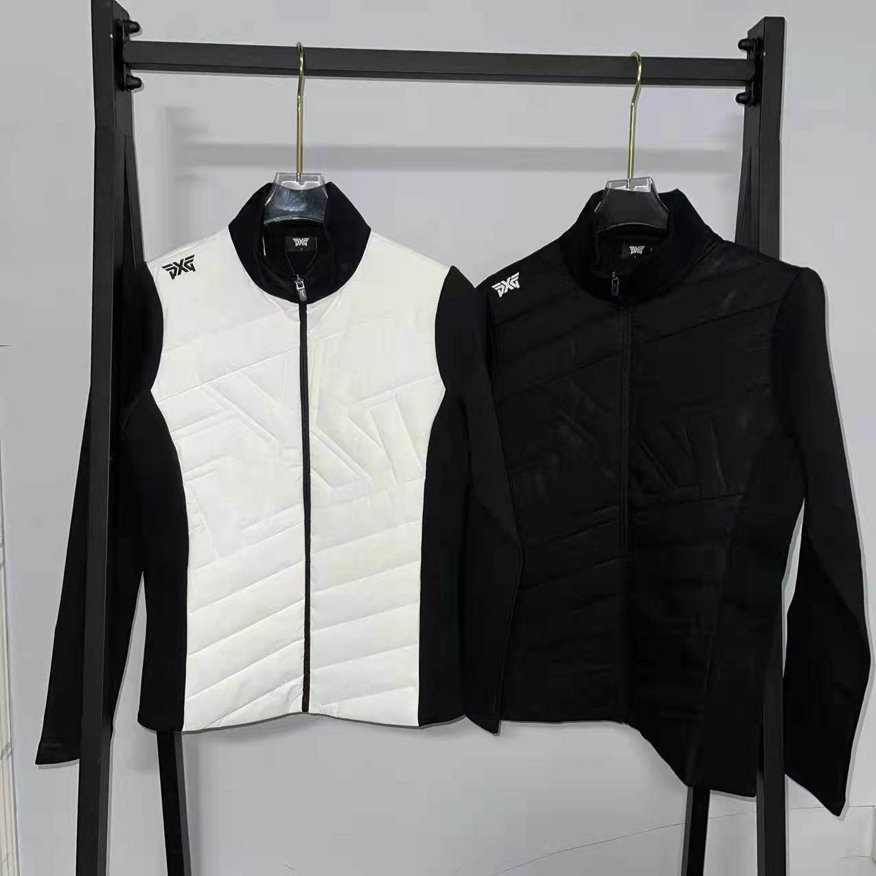 Han edition of the original single golf clothing lady autumn and winter new feather wool coat and warm long sleeves