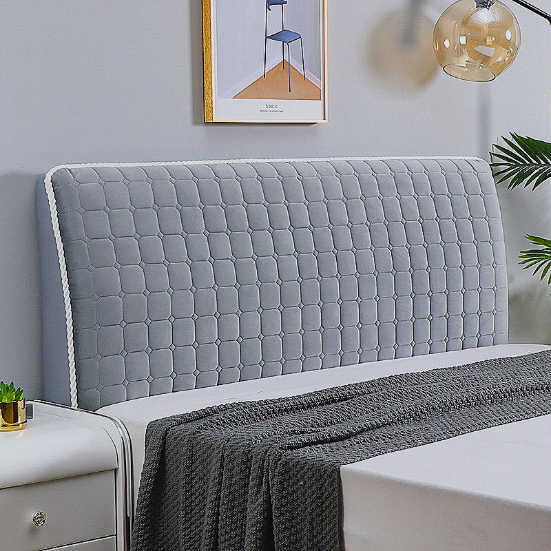 Bedside cover 2022 new European-style all-inclusive universal curved quilted soft bag dust-proof wooden bedside cover universal