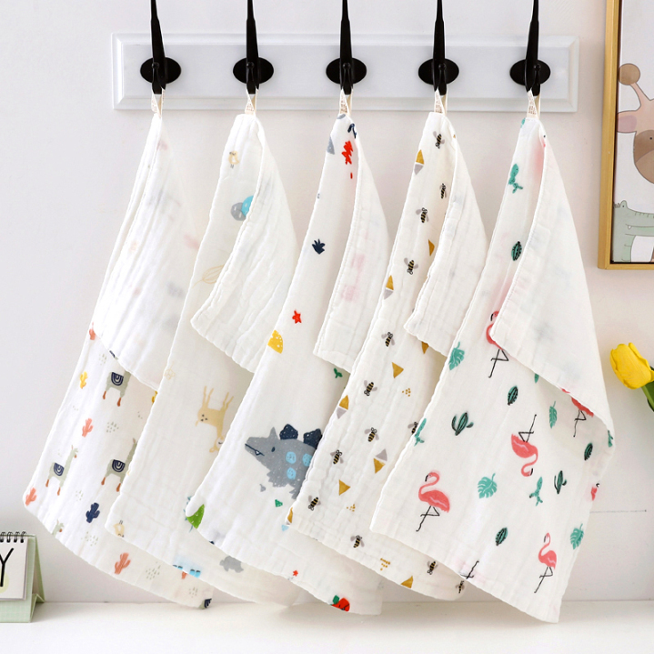Baby Saliva Towel Pure Cotton Gauze Wash Face Towel Baby Newborn Baby Towel Small Square Towel Bath Towels Super Soft Handkerpa-Taobao