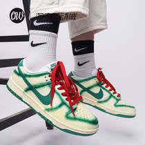 Nike Dunk Sb Lw White Green Celtic Board Shoes Men Nike Low Help Womens Shoes Sneakers Custom Christmas