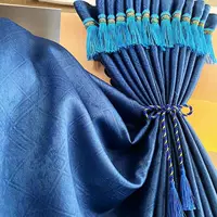 Атмосферные темно -синие (электрические резьбы), полные шторы (переднее боковое окно+заднее окно)